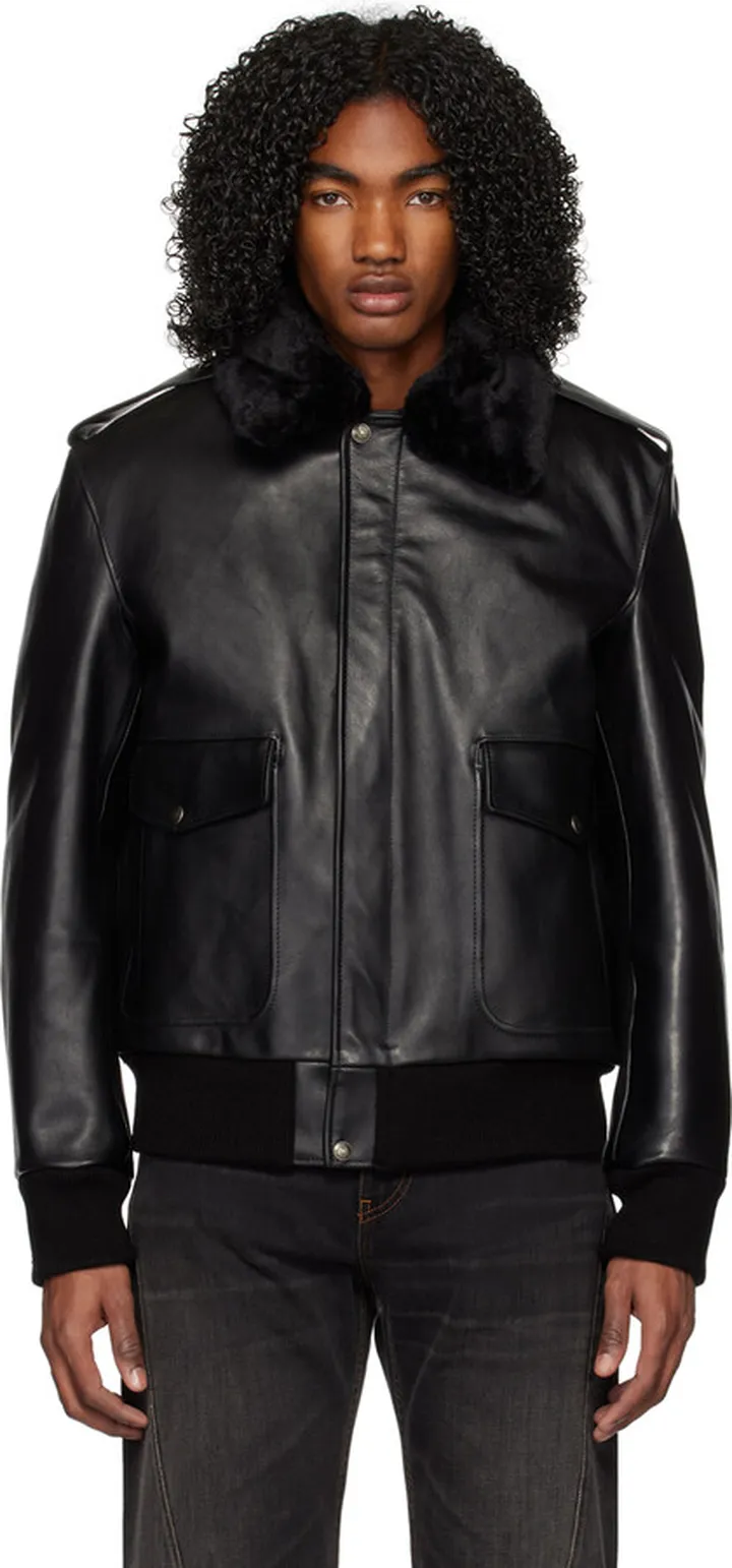 Schott Black A-2 Leather Jacket