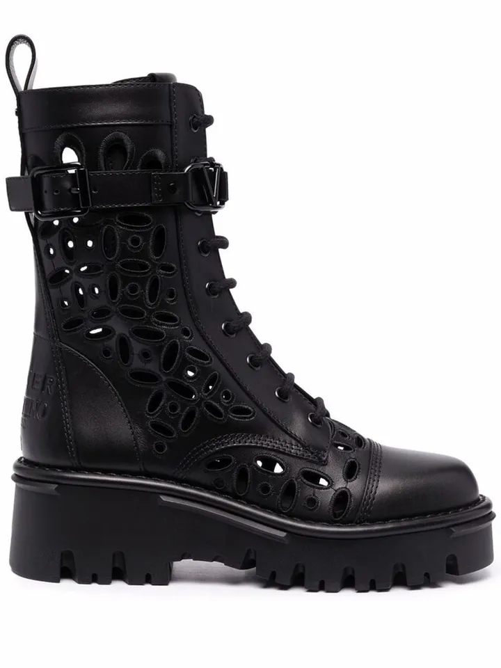 Laser-Cut Combat Boots