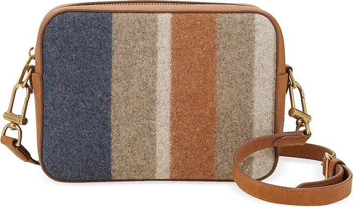 Striped Wool Camera Bag