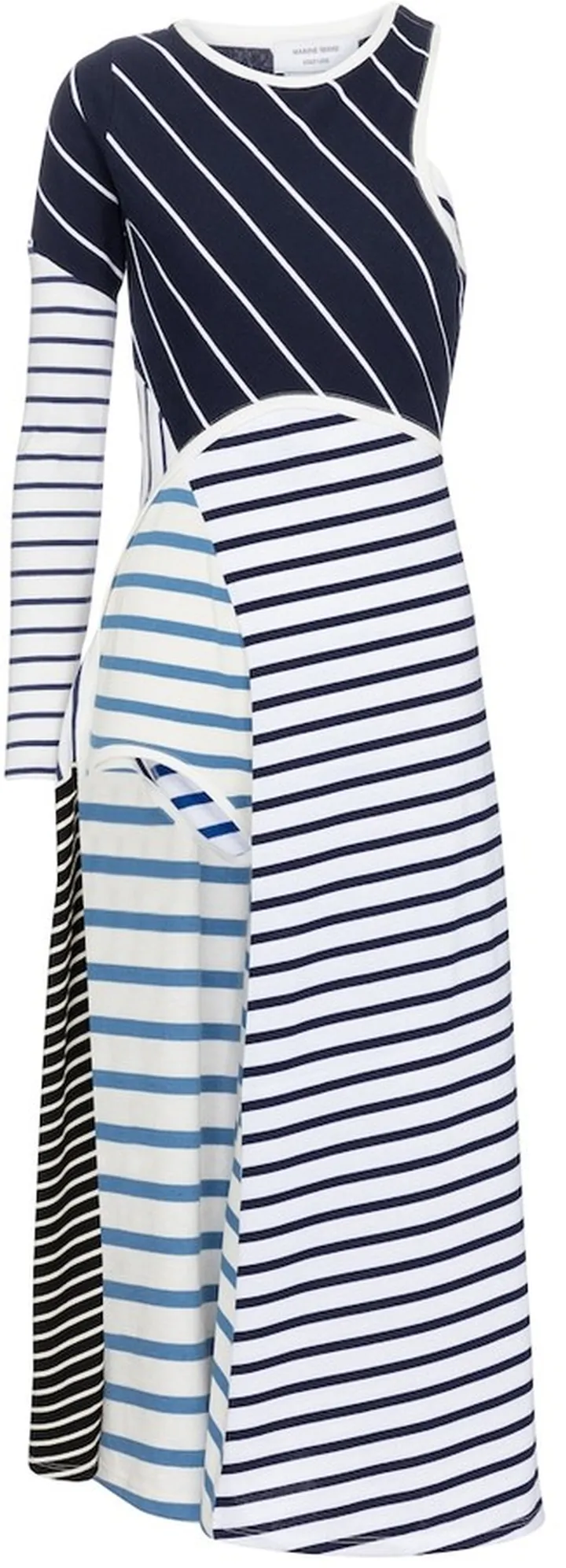 Striped cotton midi dress