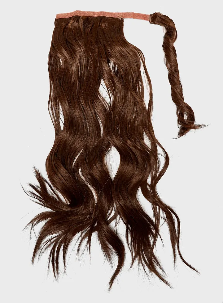 Midi Grande Brushed Out Wave 22" Wraparound Pony -8 Chestnut