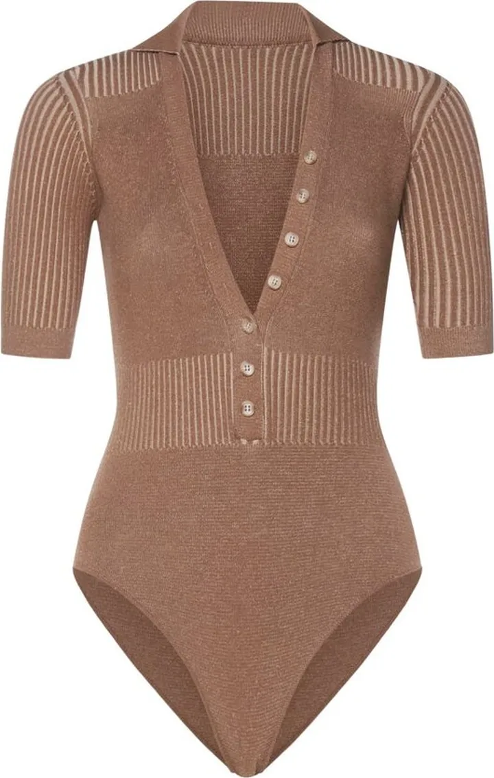 Jacquemus Yauco V-Neck Knitted Bodysuit