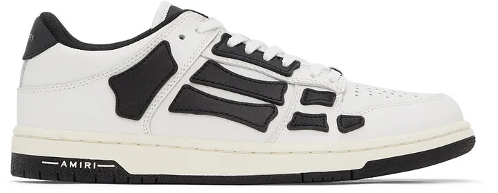 AMIRI White & Black Skel Top Low Sneakers