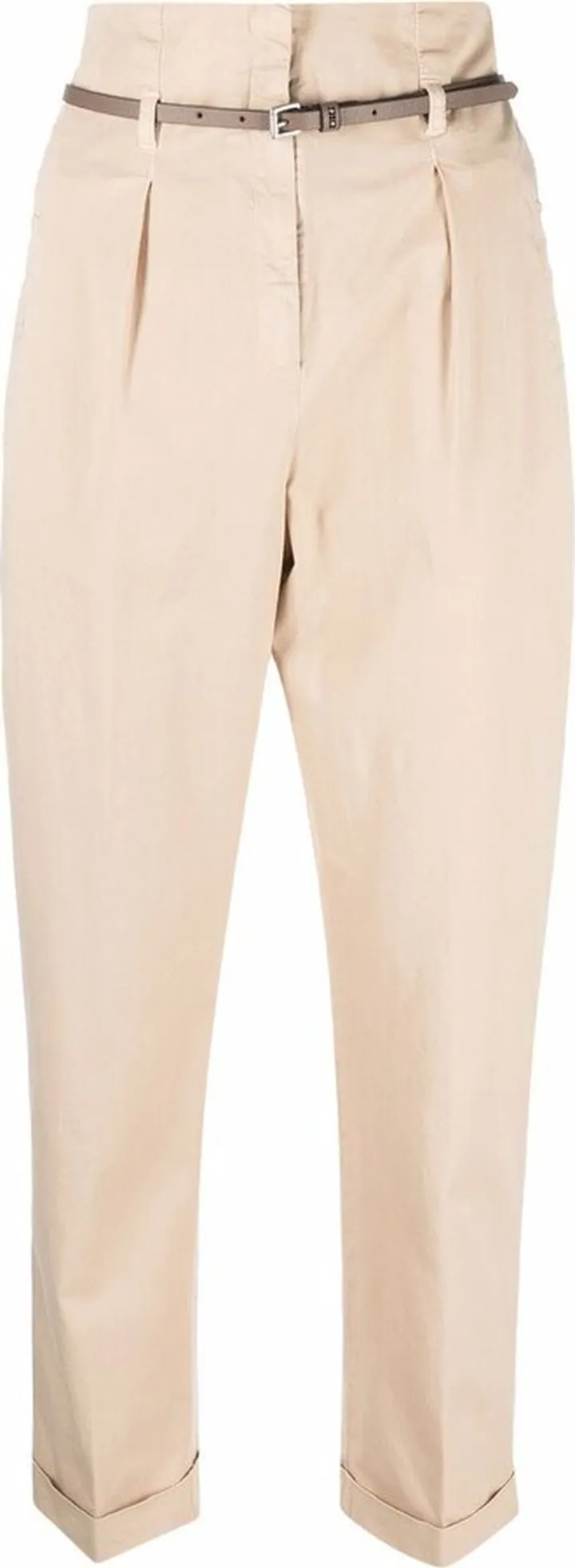 Cropped Straight-Leg Trousers
