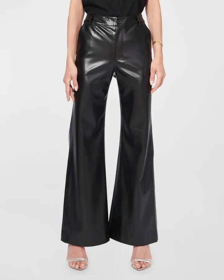 Zenobia Vegan Leather Pant in Black