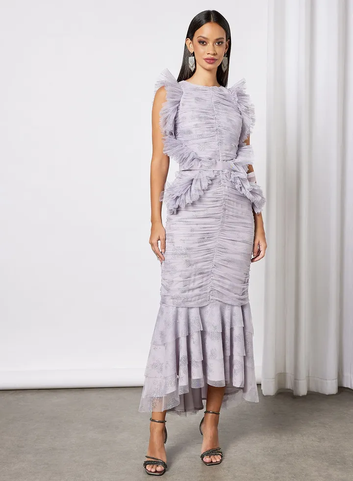 All Over Ruffle Detail Dress