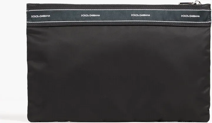 Logo-print shell pouch