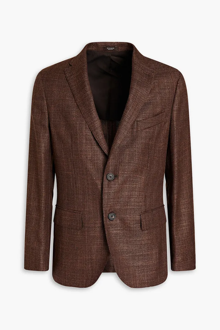 Wool and silk-blend tweed blazer