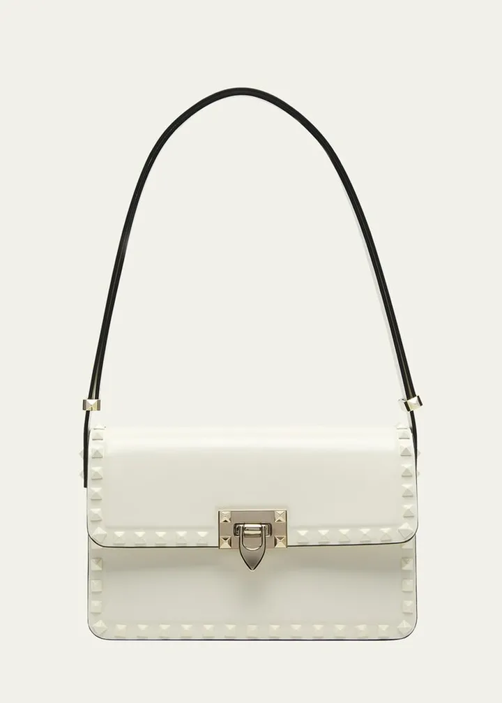 Rockstud Tonal Leather Shoulder Bag