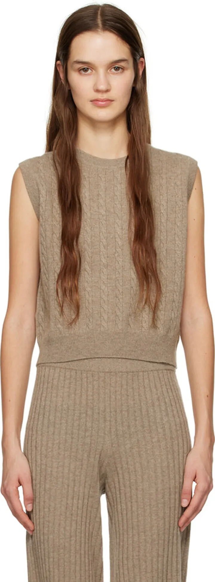 LISA YANG Beige 'The Nadine' Vest
