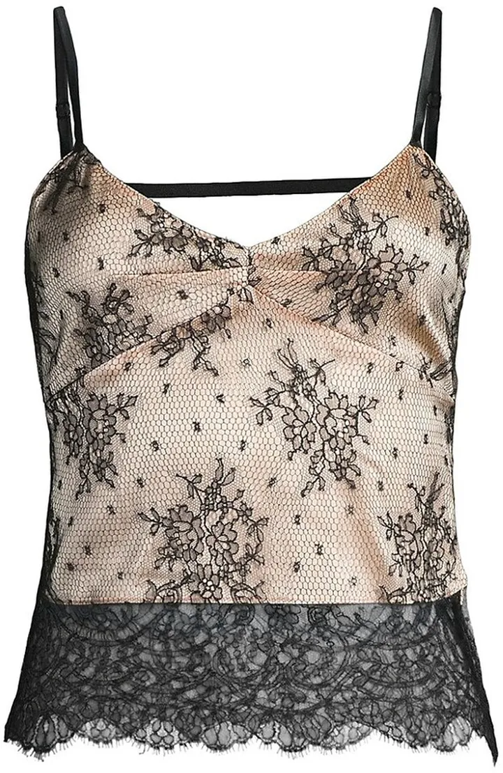 Satin-Lined Lace Camisole