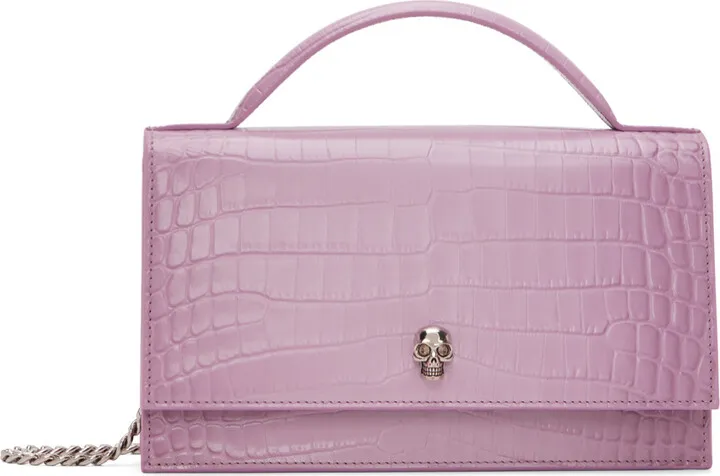 Alexander McQueen Pink Medium Skull Bag