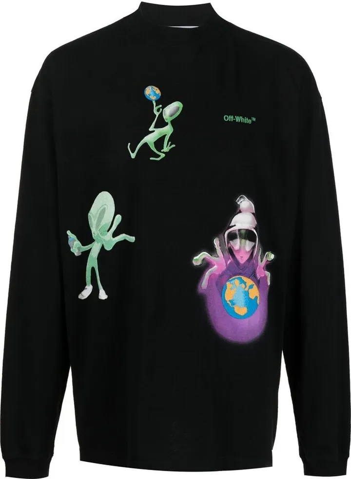 graphic-print long-sleeve T-shirt
