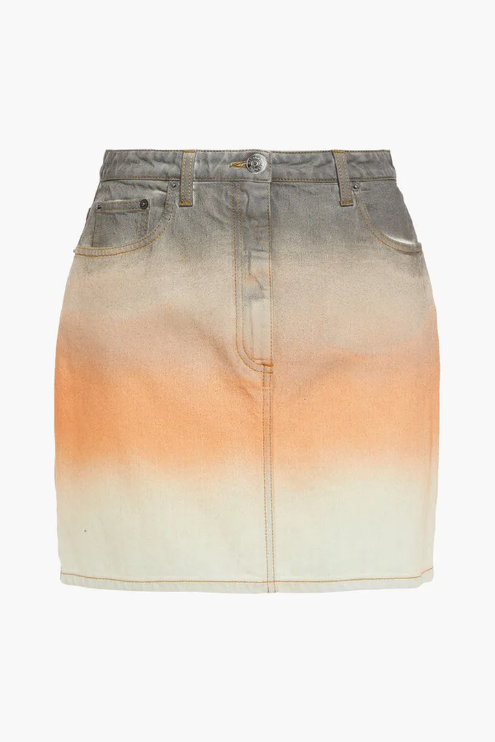 Dégradé denim mini skirt