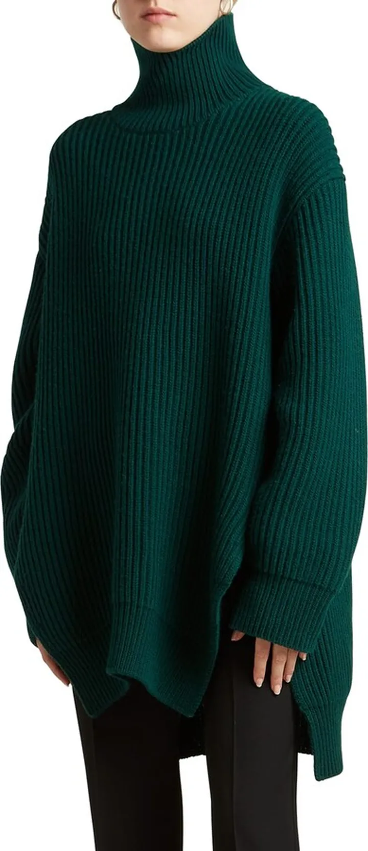 Turtleneck Oversized Rib Sweater