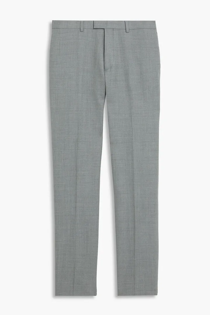 Slim-fit wool pants
