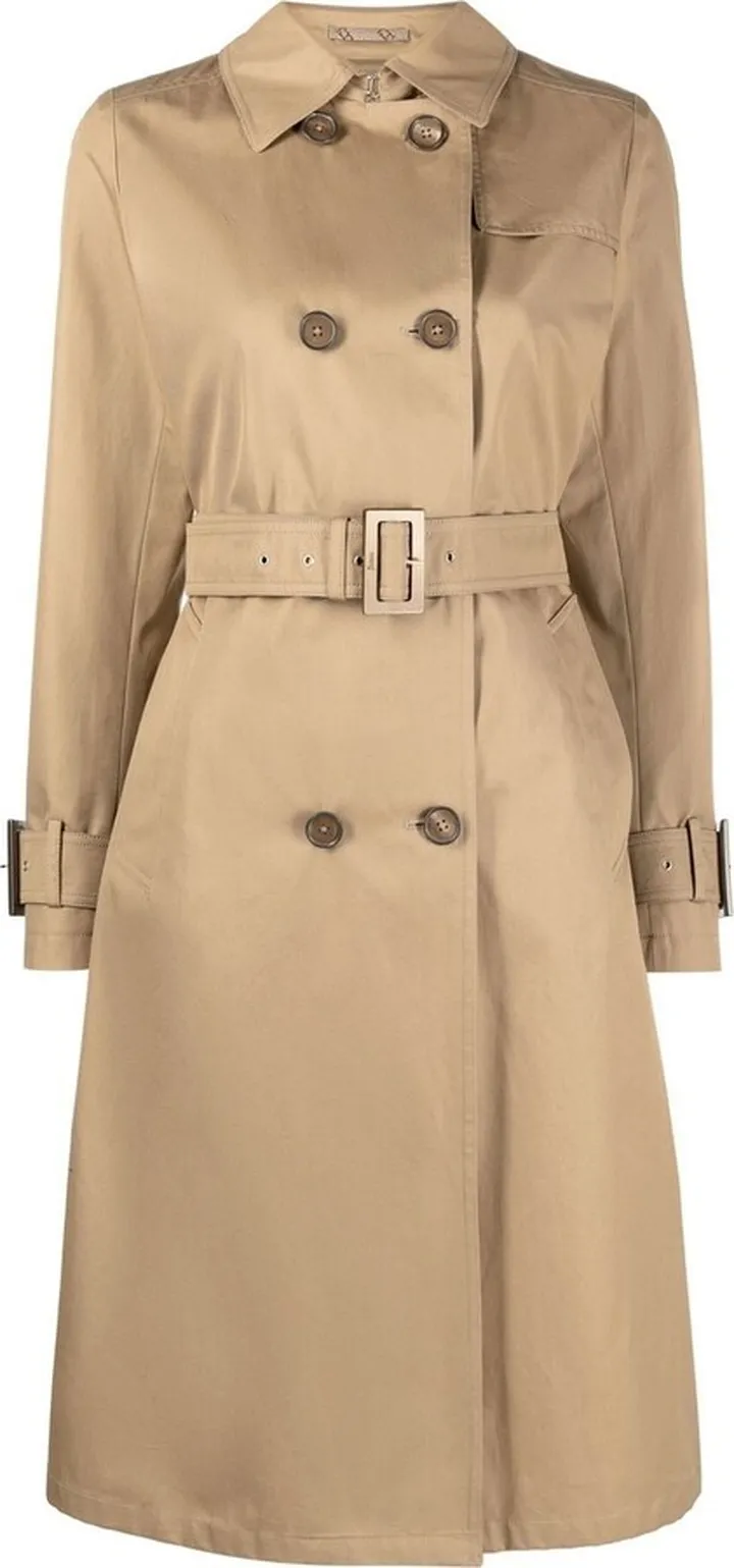 Belted Double-Breasted Trench Coat