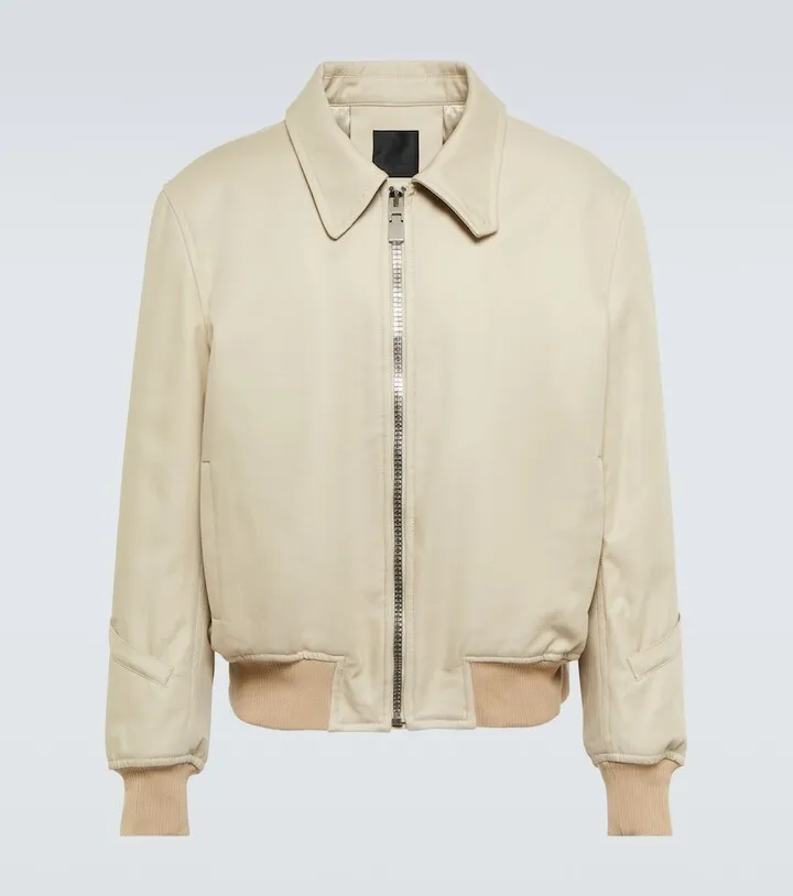 Cotton twill bomber jacket
