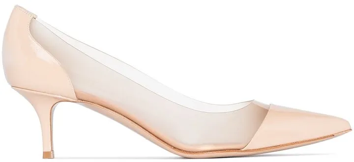 Plexi 55mm pointed toe pumps