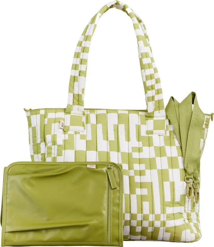 Reversible Cotton Canvas Tote Diaper Bag