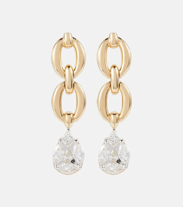 Catena 18kt yellow gold earrings with diamonds