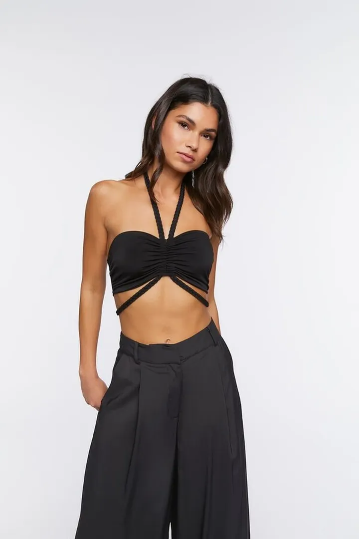Braided Halter Crop Top