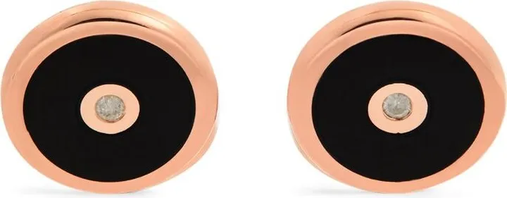 Deakin & Francis Rose Gold Sterling Silver Stud Cufflinks