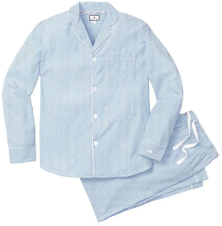 French Blue Seersucker Pajama Set