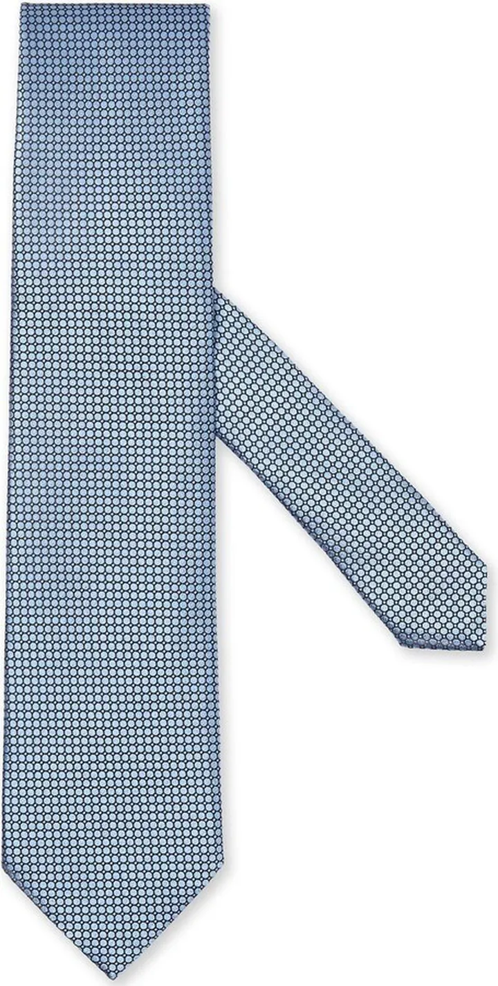 Geometric-Jacquard Silk Tie