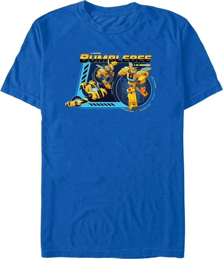Men's Transformers: EarthSpark Transforming Bumblebee T-Shirt - Royal Blue - Small