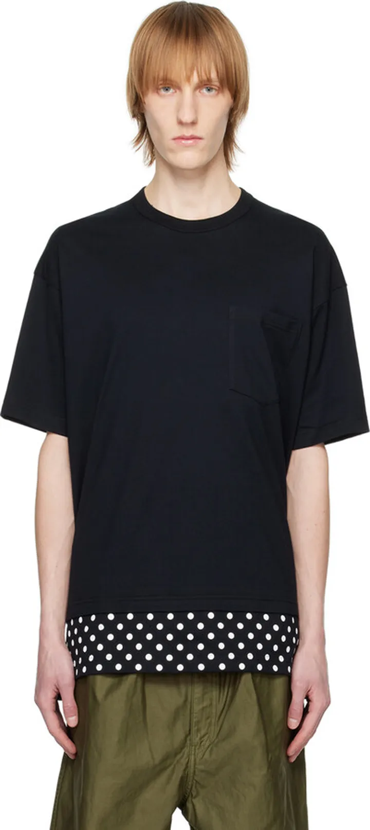 Comme des Garçons Homme Black Polka Dot T-Shirt