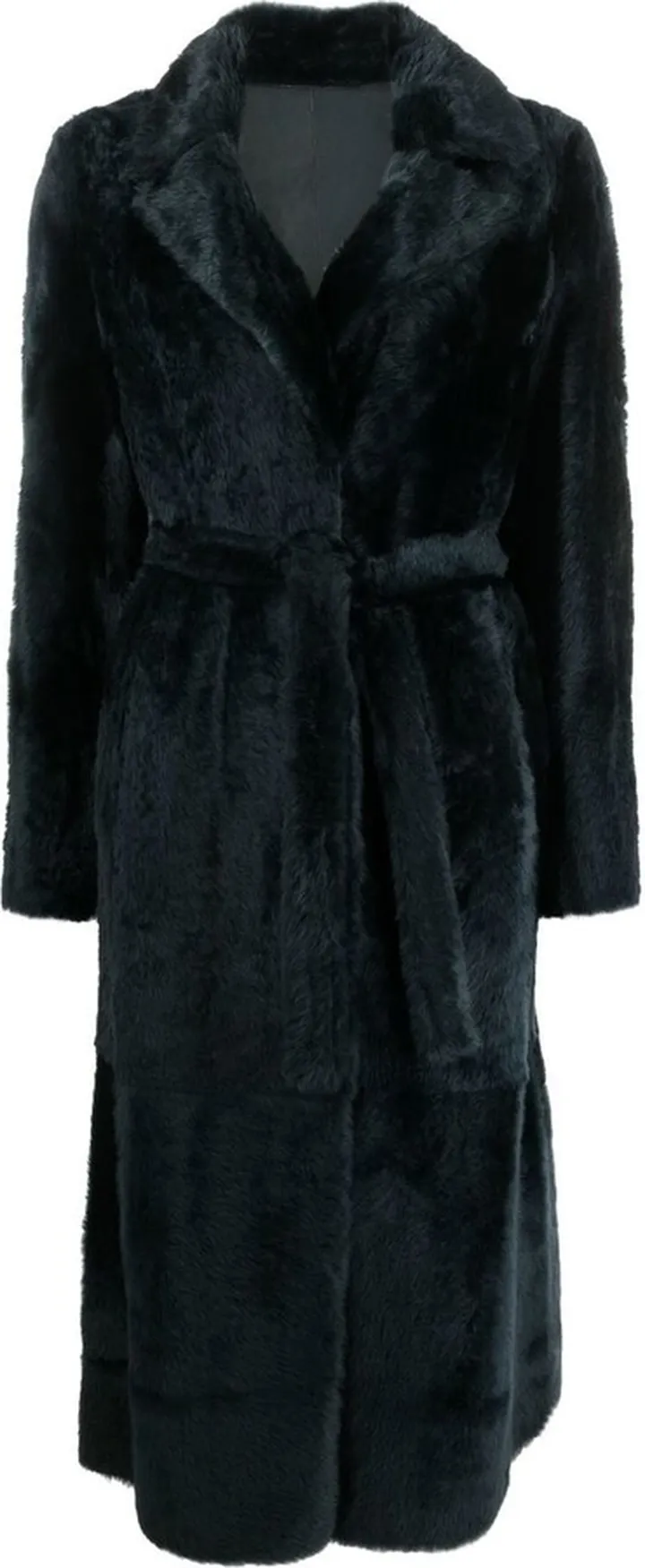 Long Reversible Shearling Coat