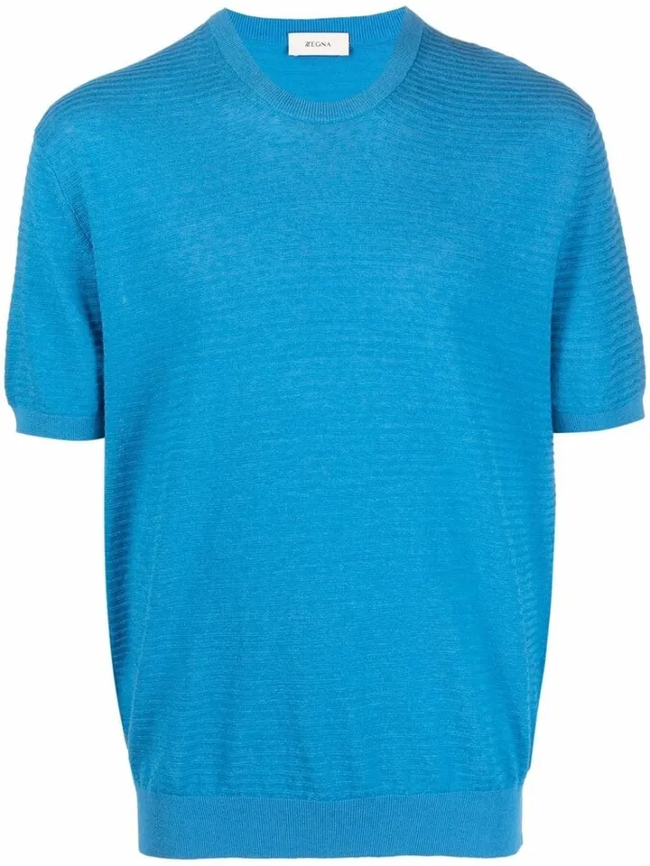 ribbed crew-neck T-shirt