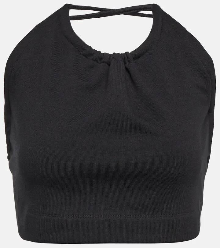 Halter-neck cotton top