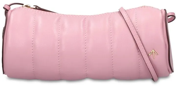 Padded Cylinder leather shoulder bag