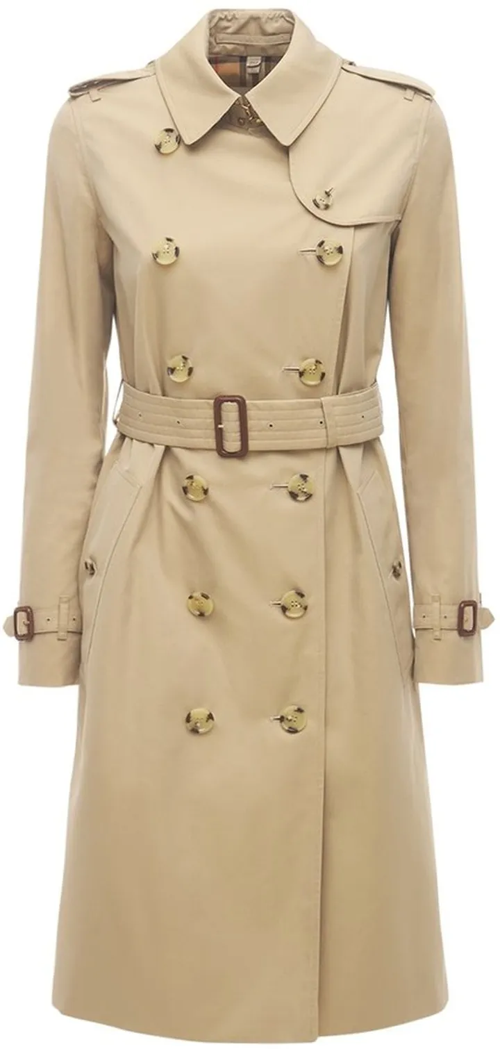 Kensington long canvas trench coat