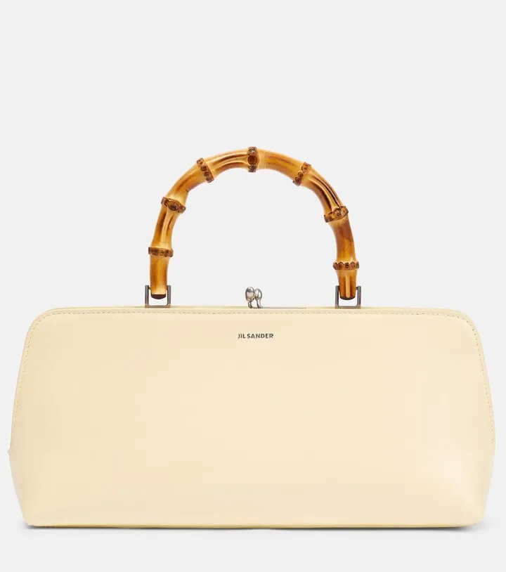 Leather tote bag