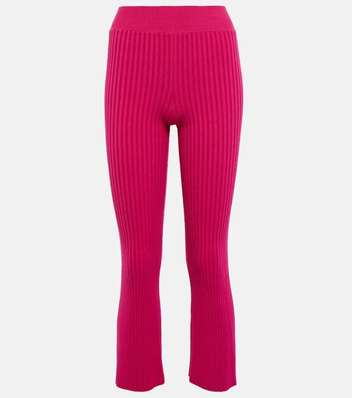 Atlas ribbed-knit cropped pants