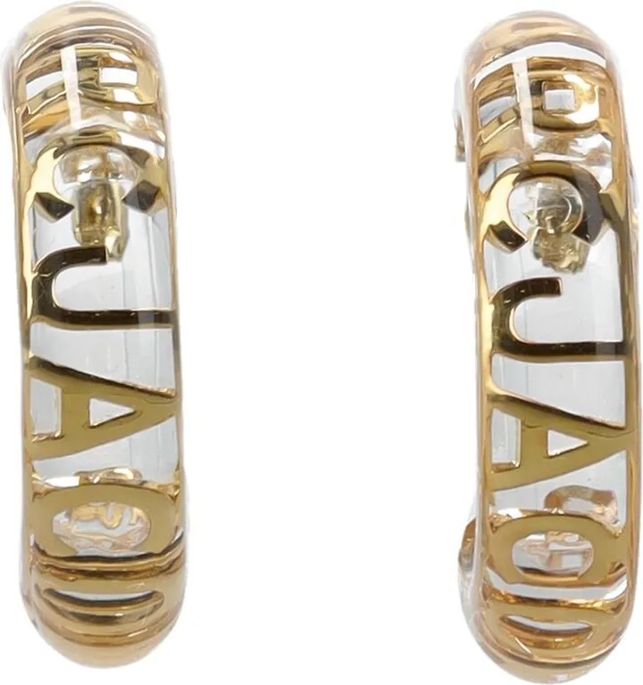 Marc Jacobs Logo Plaque Hoop Earrings