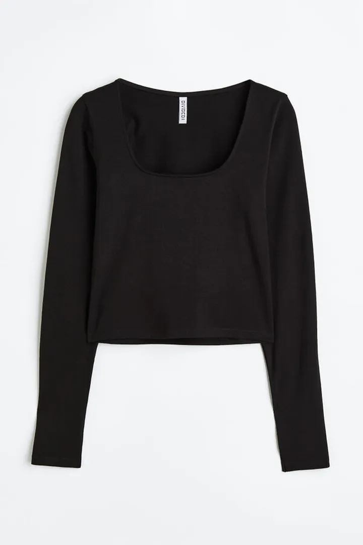 Long-sleeved Cotton Top