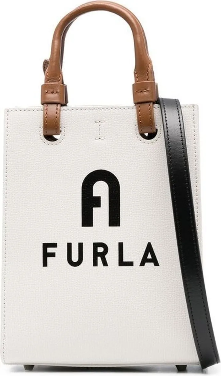Logo-Print Leather Tote