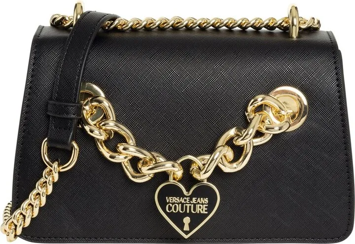 Versace Jeans Couture Logo-Engraved Chain-Linked Crossbody Bag