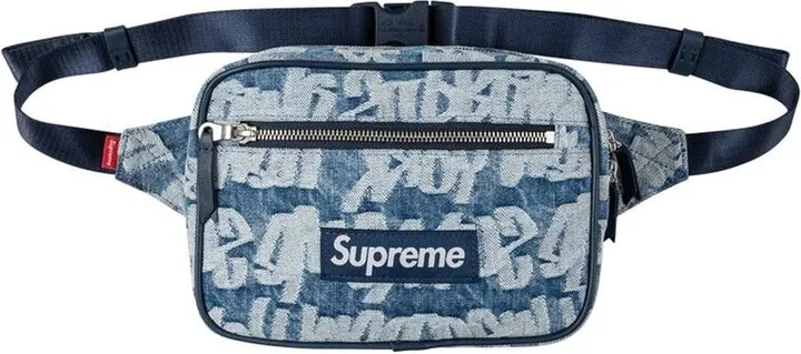 Logo-Jacquard Denim Belt Bag