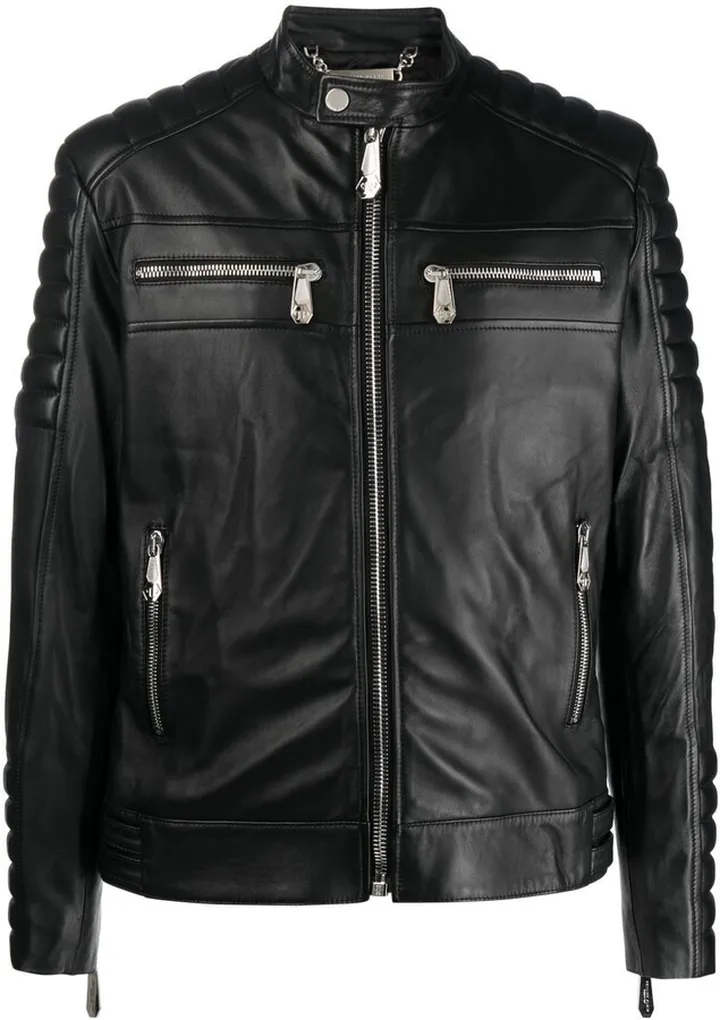 Long Sleeve Leather Jacket