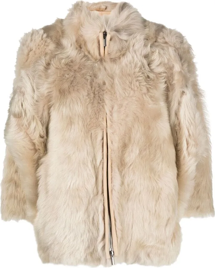 Zipped Shearling Jacket