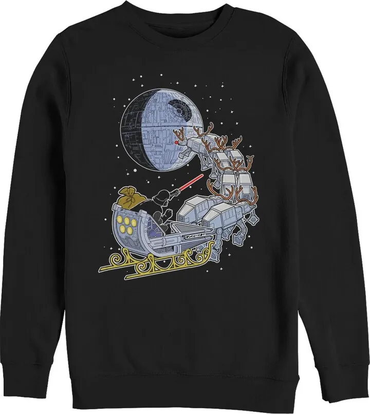 Men's Star Wars Darth Vader Starry Sleigh Sweatshirt - Black - Medium