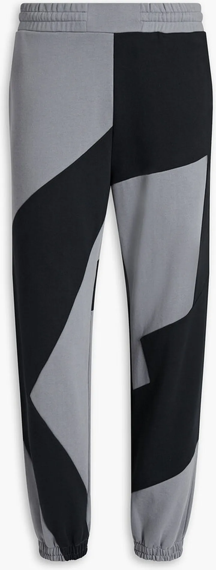 Two-tone French cotton-terry sweatpants