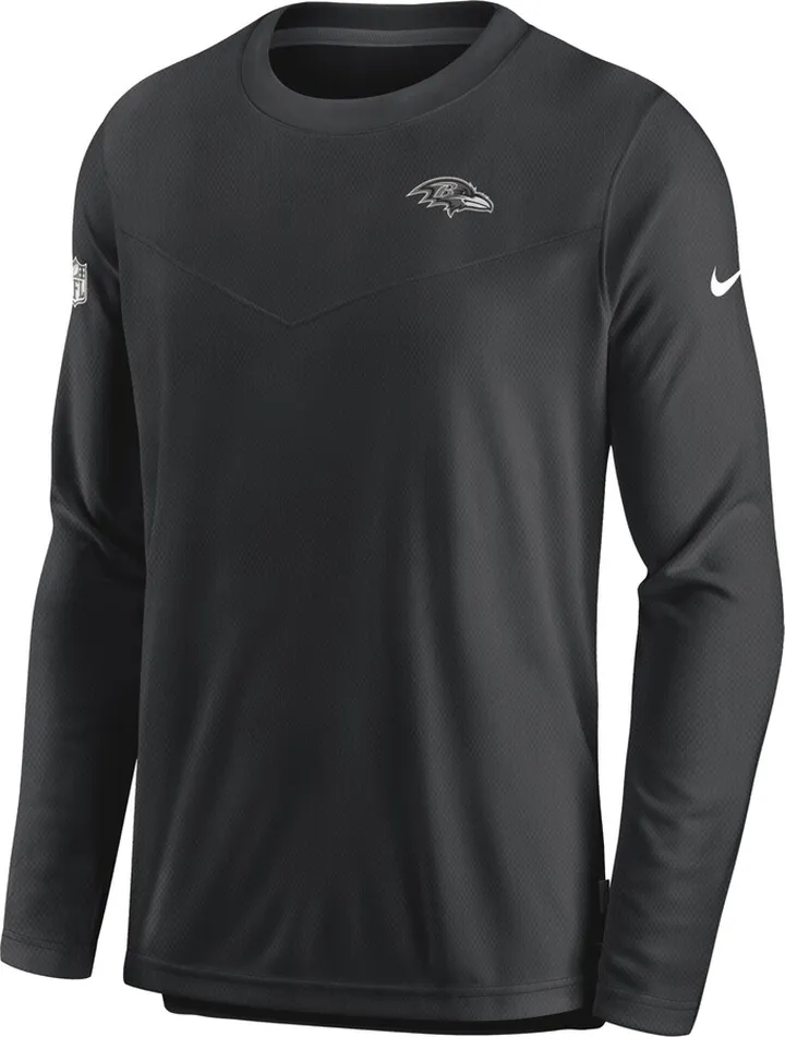 Nike Men's Dri-FIT Lockup (NFL Baltimore Ravens) Long-Sleeve Top in Black