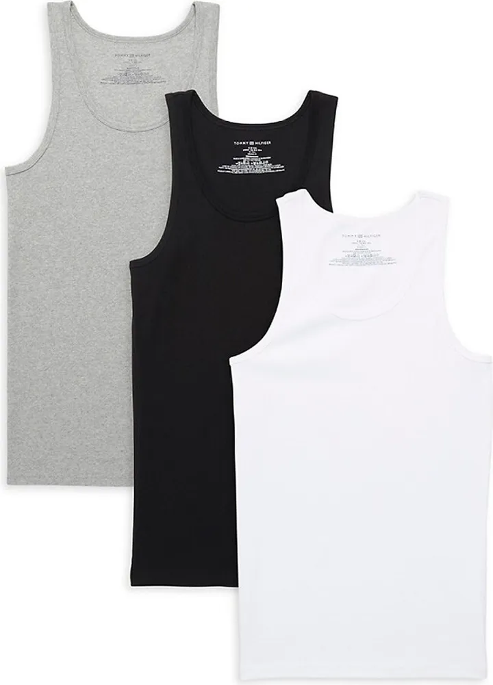 3-Pack Ribbed Cotton Tank Set