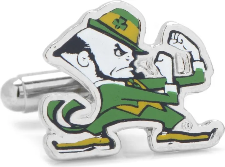 Notre Dame University Fighting Leprechaun Cufflinks